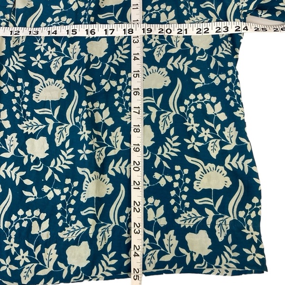 Natalie Martin Remy Teal Blue Floral Silk Blouse - Picture 8 of 11